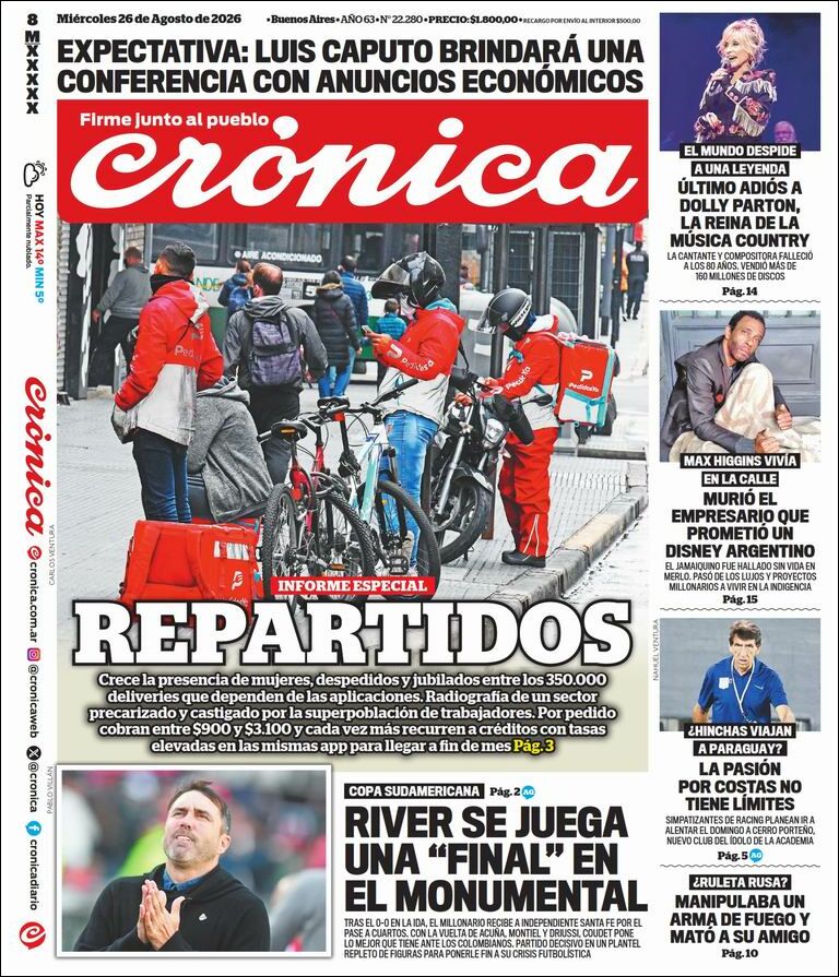 Media Panel - Developments and Systems | RADIO ZOOM ARENAZA - Tapa del diario Crónica